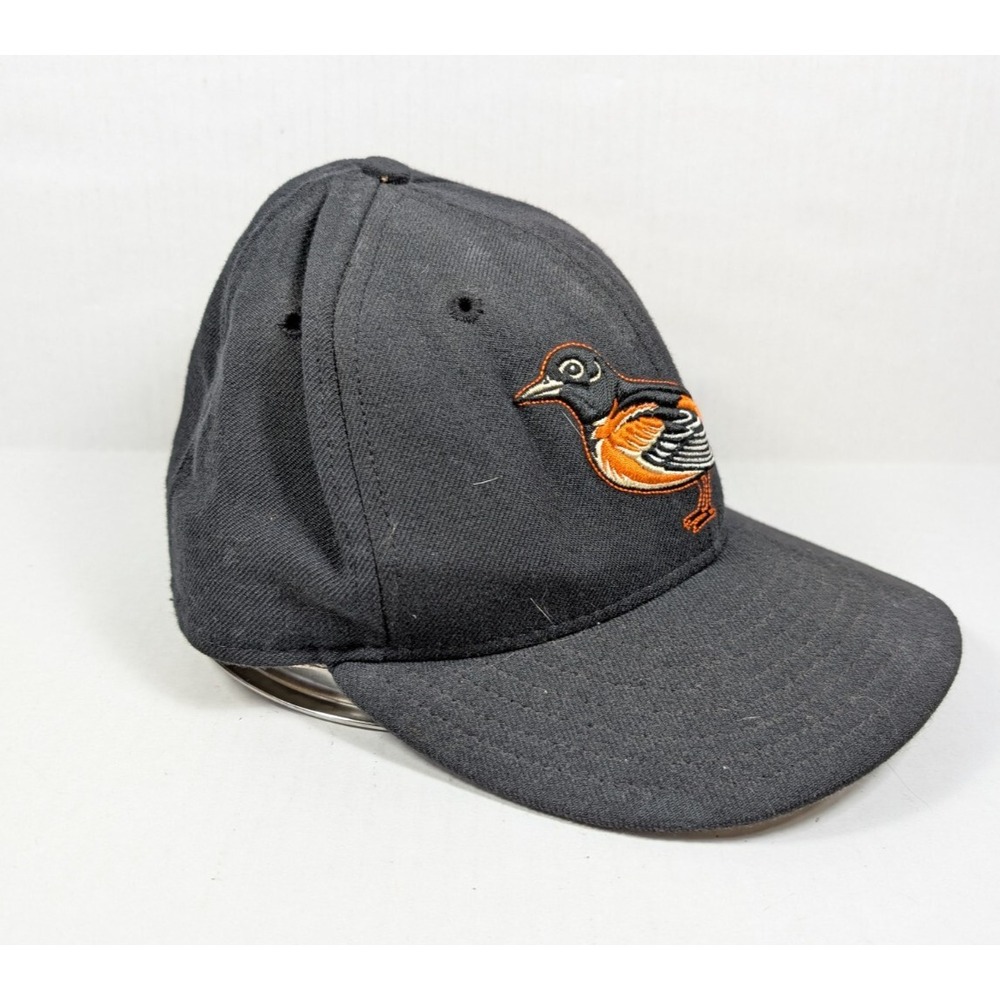 Vintage Baltimore Orioles‎ Fitted Hat Size 7 New Era MLB 100% Wool Black 90s